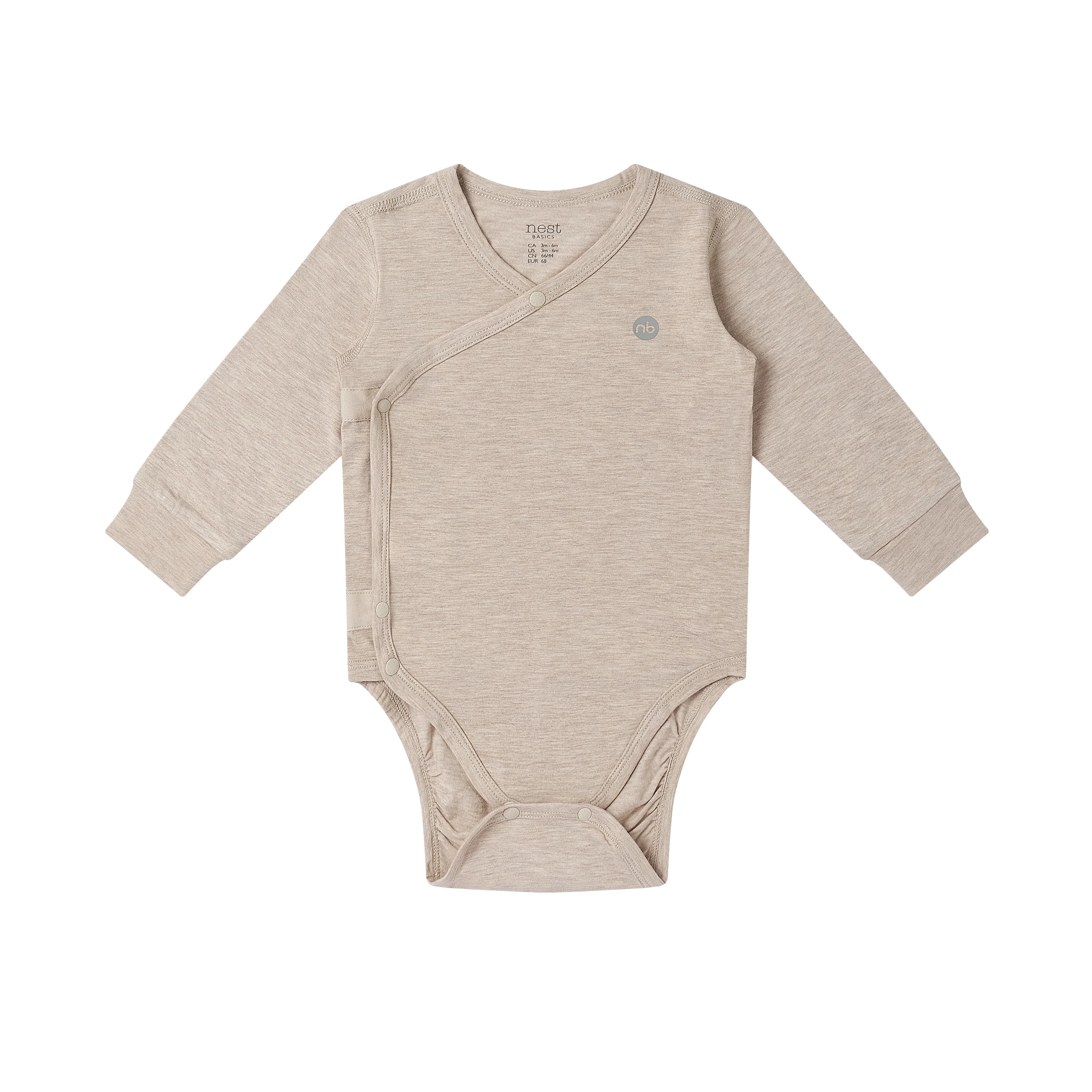 Basics Long Sleeve Kimono Onesie - Image 3