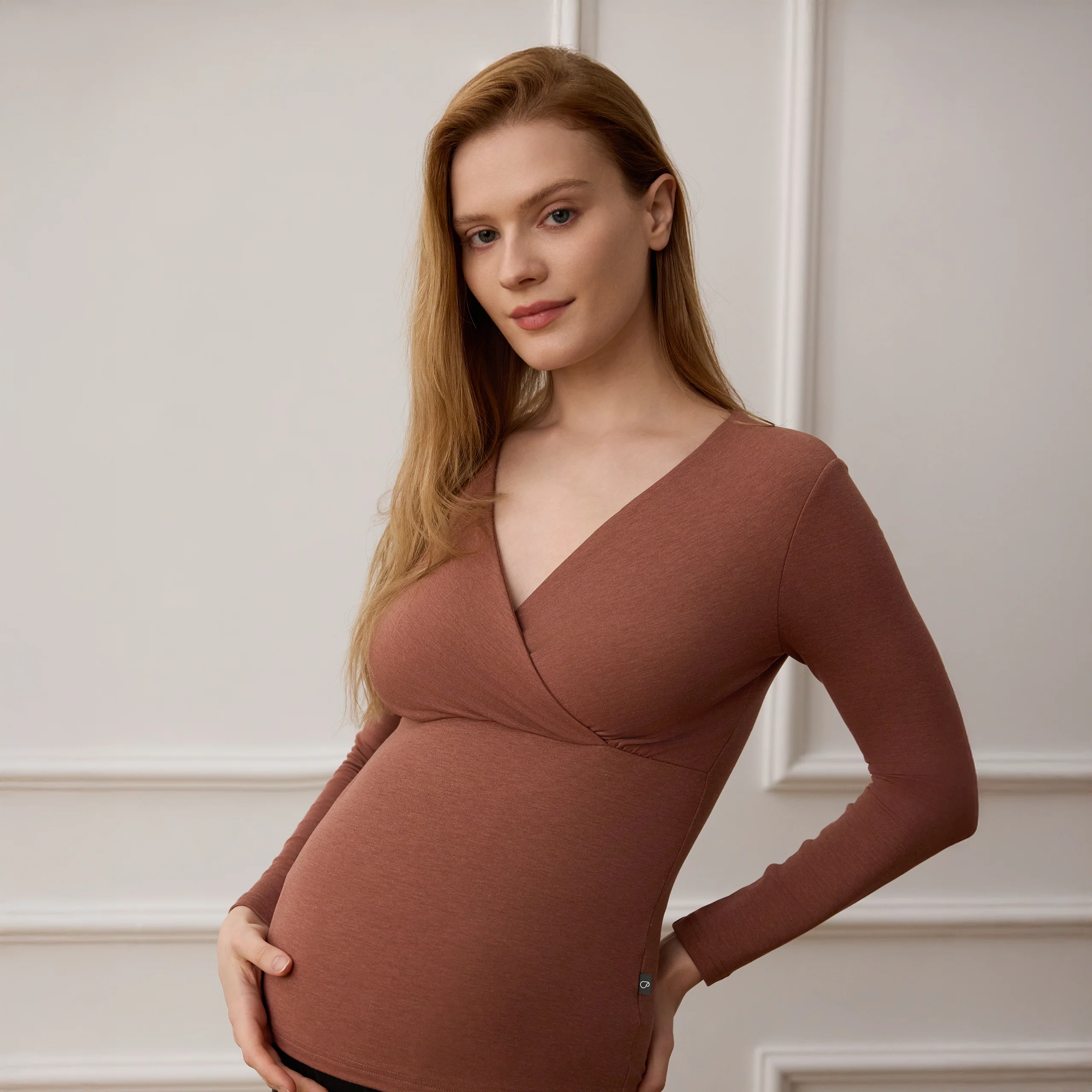 Nest Bump Long Sleeve Nursing Top - Image 4