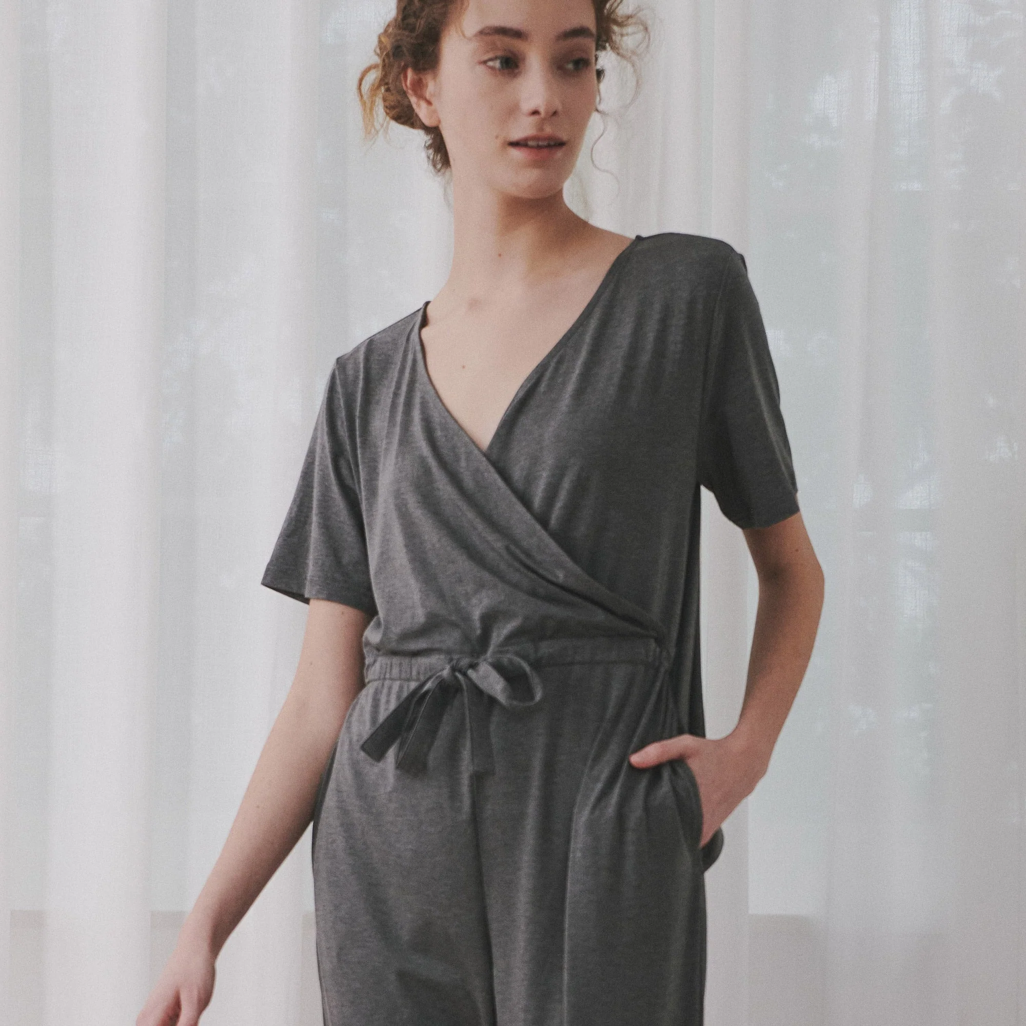 Nest Bump Women's Short Sleeve Maternity Romper - Image 4